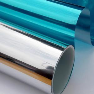 Film miroir unidirectionnel PET bleu, noir, argenté, pour la confidentialité, avec isolation thermique décorative pour fenêtres, échantillon gratuit - Product Image 1