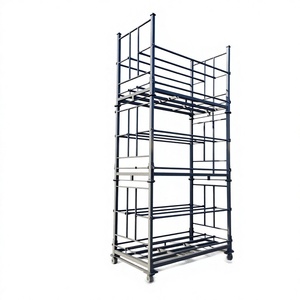 Fábrica Shandong Xinmeida, Venta al por Mayor de Estantes Metálicos Plegables y Apilables para Neumáticos, sin Ruedas, en Azul Oscuro y Verde Hierba - Product Image 1
