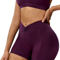 Ensemble de sport extérieur brossé toutes saisons pour femme, moulant, avec dos gainant, couvrant les fesses et amincissant la taille, idéal pour le yoga et le fitness