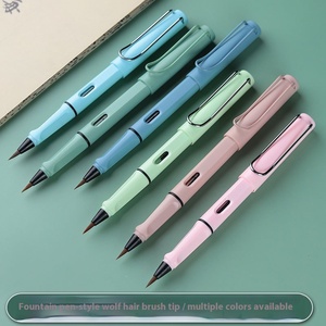 Portable <span class=keywords><strong>rechargeable</strong></span> éponge douce plume brosse stylo Nylon cheveux chinois calligraphie brosse stylo doux pour une écriture facile - Product Image 3