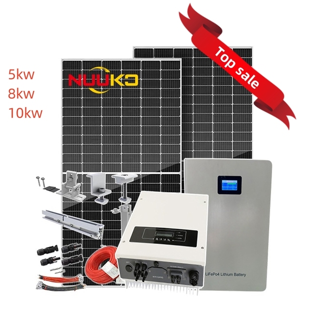 Hot Selling 5KW Home Use Solar System with Growatt Inverter and Brand Lithium Ion Battery Roof Mounting Solar Energy System