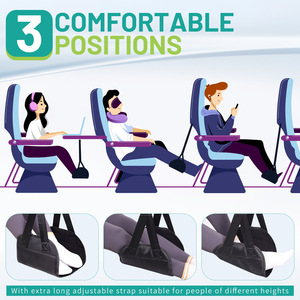 Li Ke travel resting <b>hammock</b> office resting long-distance travel footrest portable double footrest mat included - Product Image 3