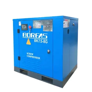 Buon prezzo 7.5kw 8 bar compressori d'aria rotativi cinesi a vite con serbatoio dell'aria e essiccatore d'aria per l'industria