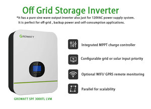 Inversor Híbrido Growatt SPF 6000ES <span class=keywords><strong>Plus</strong></span> de 6kW con Salida de CA, Sistema Solar Fuera de la Red con Onda Sinusoidal Pura y Frecuencia de 60Hz para Uso Doméstico - Product Image 3