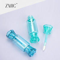 Tubes de brillant à lèvres transparents de 13 ml en forme de bonbon, tubes vides pour baume à lèvres teinté, contenants colorés pour brillant à lèvres pour enfants (violet, jaune)