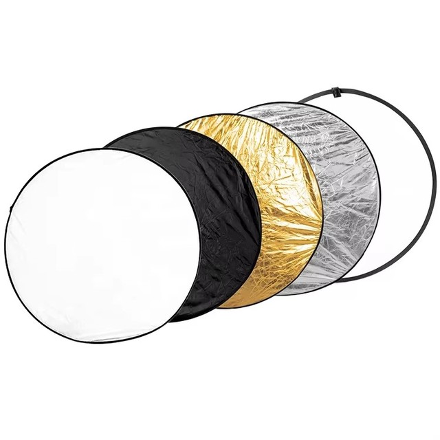PULUZ 60cm 5 in 1 Foldable Silver Gold Folding Photo Studio Reflector Board Collapsible Photography Light Diffuser