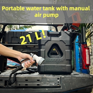 Réservoir d'<span class=keywords><strong>eau</strong></span> portable pour camping-car de 21 L avec douchette, conteneur d'<span class=keywords><strong>eau</strong></span> de camping de 5,5 gallons, bidon pour les voyages en plein air - Product Image 1