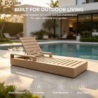 Chaise longue de jardin en teck moderne pour l'extérieur, dossier réglable, mobilier de loisirs, chaise longue pour piscine, hôtel, complexe hôtelier