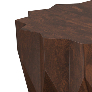 Modern Durable Decorative Wide <b>Solid</b> Mango <b>Wood</b> Coffee Table in Walnut - Product Image 3