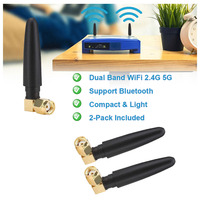 Alta ganancia 3dBi 2,4 GHz 2,4G 5,8G WiFi Antena BLE de doble banda Antena de goma Antena macho WIFI externa