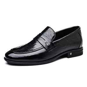 2026 Spring Men's Leather Shoes Formal Business <b>Slip</b> <b>On</b> Loafers High End Casual Wedding Shoes - Product Image 1