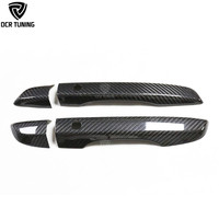 Poignée de porte pour HONDA CIVIC X de 10ème génération, en Fiber de carbone, avec capteur d'entrée sans clé, garniture extérieure, 1 pièce