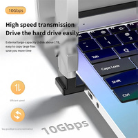 Adaptador USB de codo de 90 grados, conector adaptador USB 3,0 a macho a hembra en ángulo izquierdo y derecho para portátil, PC, tableta, adaptador USB
