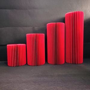 Mesa Plegable para Postres de Boda con <span class=keywords><strong>Columnas</strong></span> de Papel Estilo Romano y Soportes Cilíndricos de Panal para Decoración de Fiestas - Product Image 5