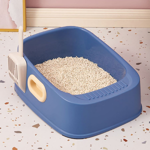 Bac à litière intelligent pour chat, grande capacité, en plastique, avec barrière anti-éclaboussures surélevée, 39x30x16cm - Product Image 5