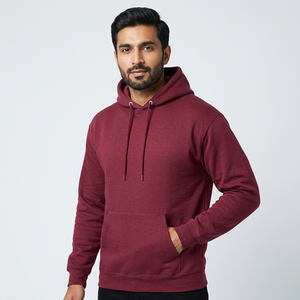 Casual Comfortable High Quality Men's Winter Half Zip Oversized Cotton Hoodie Digital Soft <b>Velour</b> Fabric Stylish Budget Friendly - Product Image 1