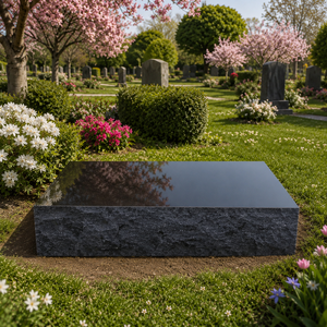 Oferta Especial: Lápida Inclinada de Granito Negro Jet Estilo Americano Union St, Pulida, con 2 Años de Garantía para Memoriales y Lápidas - Product Image 3