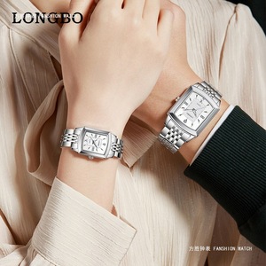 LONGBO ผู้หญิงผู้ชายนาฬิกาข้อมือควอตซ์แฟชั่นไรน์สโตนสแตนเลสนาฬิกาสีทองสีเงินสุภาพสตรีนาฬิกาข้อมือสำหรับหญิง - Product Image 6