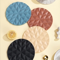 Tapis isolant thermique imperméable en silicone - Nappe imprimée UV Table à manger Antidérapant Résistant aux hautes températures Anti-brûlure Pot