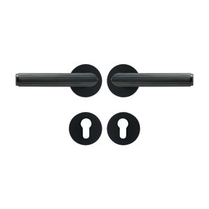 Stripe Knurled <strong>Copper</strong> Door Lock <strong>Handle</strong> Interior Brass Gold Knurling Door Lever <strong>Handle</strong> - Product Image 6
