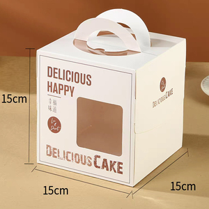 Caja <span class=keywords><strong>para</strong></span> Pastel de Cumpleaños/Caja de <span class=keywords><strong>Papel</strong></span> <span class=keywords><strong>Kraft</strong></span> <span class=keywords><strong>para</strong></span> Pastel de 4/6 Pulgadas, Cajas <span class=keywords><strong>para</strong></span> Hornear y Empacar, Cajas con Ventana <span class=keywords><strong>para</strong></span> Empacar Postres de Mousse - Product Image 1