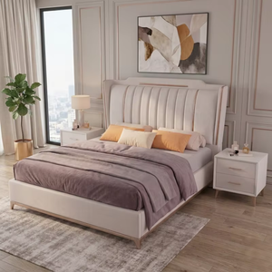 Base <span class=keywords><strong>de</strong></span> <span class=keywords><strong>Cama</strong></span> Tapizada Gris <span class=keywords><strong>de</strong></span> Lujo, Moderna con Cabecera Acolchada, para <span class=keywords><strong>Cama</strong></span> King o Queen - Product Image 4