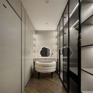 Système de placard en bois sur mesure, armoire, dressing, combinaison de placards, porte en verre - Product Image 1