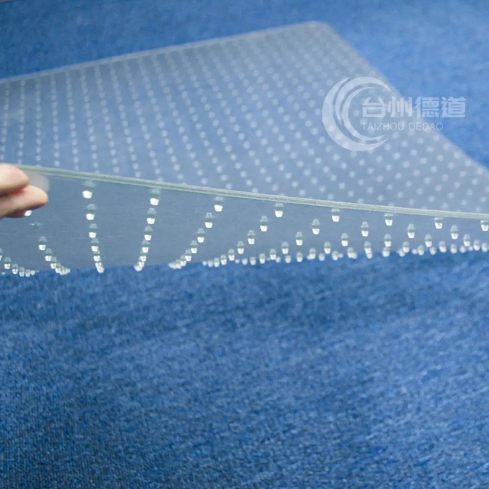 Tappetini in policarbonato 36 ''* 48'' tappetino per seggiolone rettangolare in PVC trasparente per ufficio con labbro per moquette