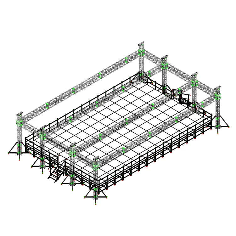 Al Aire Libre Pvc Truss Stage Carpa Plataforma de escenario plegable Etapas de eventos Concierto portátil Truss Festivales