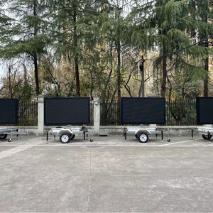 Remorque d'affichage LED mobile à énergie solaire pour la signalisation routière, cadre en aluminium IP65 6061 T6, montage au sol - Product Image 1