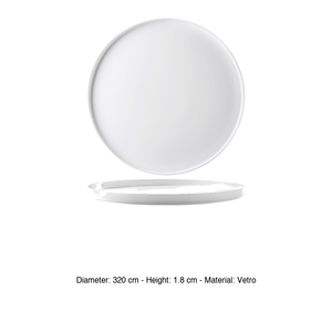 Assiette plate Grangusto Ø 32 cm H 1,8 cm Haute Cuisine Verre blanc Bormioli Rocco - Product Image 3