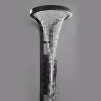 Panneau de douche mural en acier inoxydable avec jet de pluie doux, robinets thermostatiques, pour hôtels, villas, appartements, utilisation en salle de bain