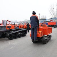Camion benne sur chenilles agricole Euro 5 CE EPA Tracked Dump Carrier 0.8 tonnes Construction de routes de montagne Dumper sur chenilles avec cabine