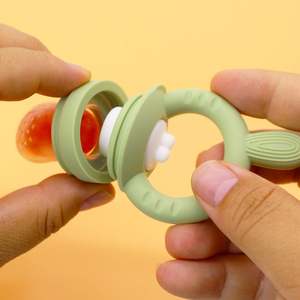 Anneau de dentition personnalisé pour enfants nouveau-né sucette en silicone pour glaçons ensemble de mangeoires pour fruits - Product Image 6