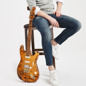 Custom Model <b>DIY</b> <b>Kit</b> Vintage Guitar Stringed Instruments 6 Strings Baked Maple Neck Guitar Guitar - Product Image 6