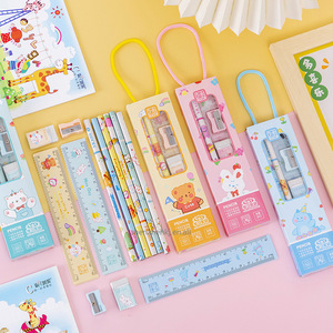 Nouveaux prix de début d'école <span class=keywords><strong>maternelle</strong></span> ensemble de papeterie portable boîte-cadeau étudiant cadeau d'anniversaire pour enfants papeterie ensemble de cinq pièces - Product Image 5