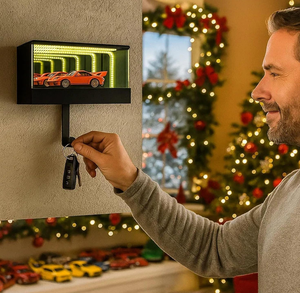 Porte-clés mural lumineux en ABS pour décoration intérieure, avec support <span class=keywords><strong>de</strong></span> clé <span class=keywords><strong>de</strong></span> voiture et éclairage LED, faible MOQ - Product Image 5