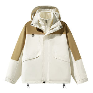 Logotipo personalizado Nuevo desmontaje tres en uno de chaquetas y monos de otoño e invierno, además de herramientas gruesas de terciopelo a prueba de viento - Product Image 3