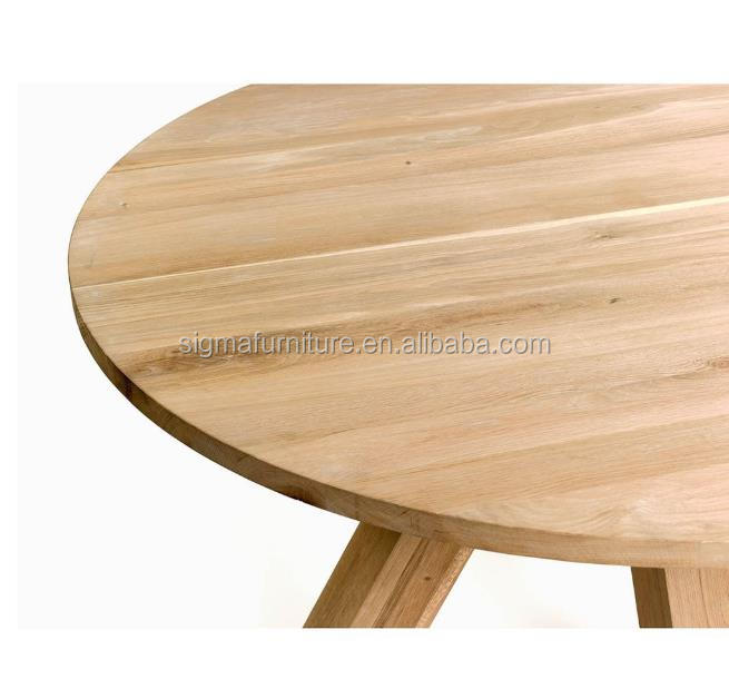 Modern indoor living room nordic coffee table solid wood round table stylish dining table