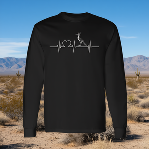Camiseta de manga larga Roadrunner Heartbeat con diseño de pájaros para amantes de la naturaleza - Product Image 3