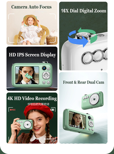 Suitable V1 All-in-One Photo Video 4K WIFI <b>Camera</b> 48MP HD 20 Filters 16X Dial Waterproof Face Detection for Photography - Product Image 6