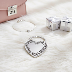Portachiavi con cristalli a forma di cuore con strass per donne e ragazze - Product Image 3