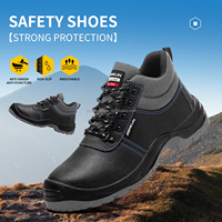 Chaussures de sécurité JIANKUN anti-choc, résistantes à l'huile, avec embout en acier, respirantes, en cuir, anti-perforation, pour hommes, pour le travail