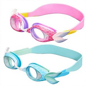 Gafas de Natación para Niños, Diseño de Dibujos Animados, Lentes de Silicona y PC, Alta Definición, Impermeables, Antivaho - Product Image 1