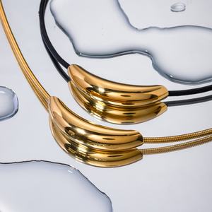 Collares de Moda en Acero Inoxidable con Baño de Oro Real de 18K PVD, Antideslustre, para Mujeres y Chicas - Product Image 3