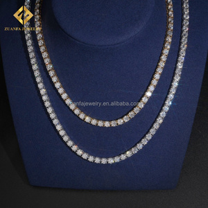 Bộ dây chuyền và vòng tay Tennis mạ bạc S925 5mm VVS1 Moissanite kim cương, chứng nhận GRA, phong cách Hip Hop Iced Out, xuất xứ từ Mỹ - Product Image 6