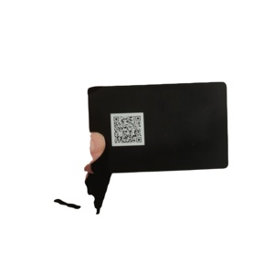 IC Black Card พร้อมหมายเลข UV สลักนามบัตรสีดำพร้อมไฟ LED <span class=keywords><strong>QR</strong></span> รหัสที่ไม่ซ้ำกันลิงก์ URL - Product Image 4