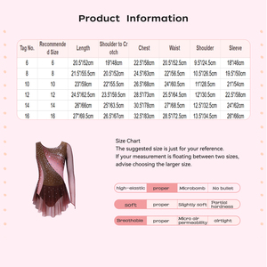 Ropa de baile de entrenamiento para niños de 6 a 16 años, ropa de actuación de baile para niñas, gimnasia rítmica, patinaje artístico, vestidos de baile lírico - Product Image 6