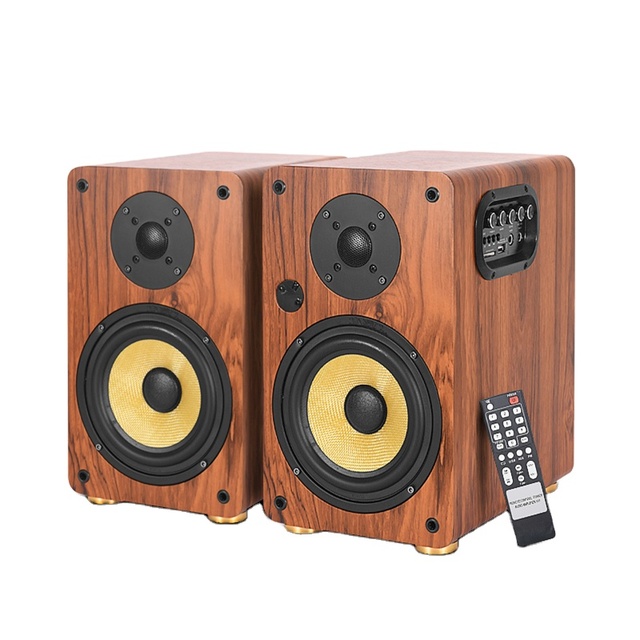 200W 6.5 Inch Bookshelf Speakers Active Blueteeth Wooden Fever Hifi Home Theater System Music Sound Equipment Amplifiers Speaker
