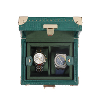 Boîte de montre Apple de style rétro de luxe Emballage de valise en similicuir souple carré élégant